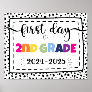 first day of 2nd grade photo prop sign