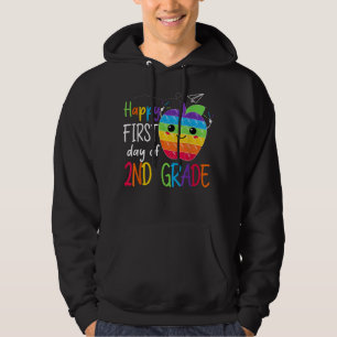 First day of 2nd Grade Teacher Girls Boys Back To Hoodie