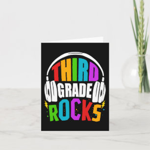 First Day Of 3rd Grade Rocks Back To School Teache Card