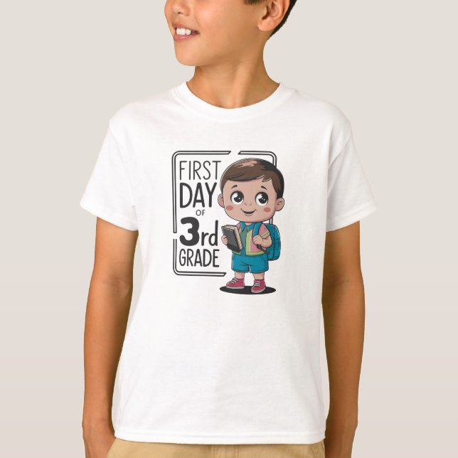First Day of 3rd Grade  T-Shirt (Front)