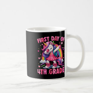 First Day Of 4th Grade Unicorn Back To School Girl Coffee Mug