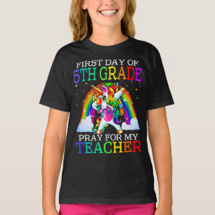First Day Of 5th Grade Pray For My Teacher T-Shirt
