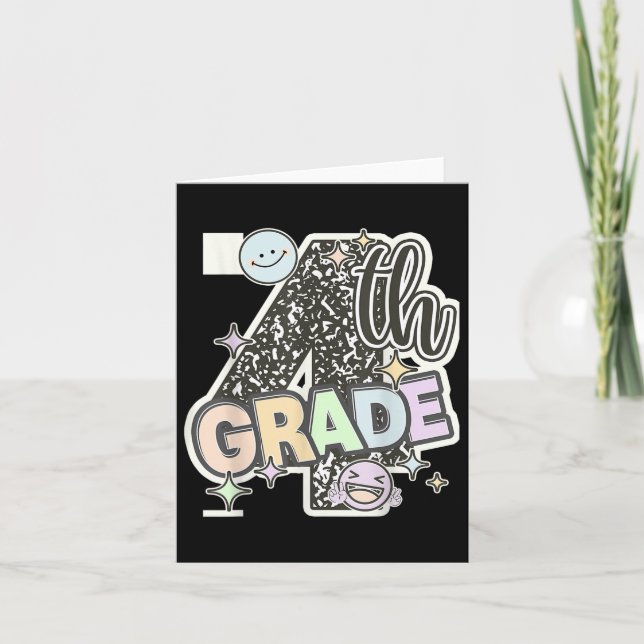 First Day Of Fourth Grade Composition Notebook Tea Card (Front)