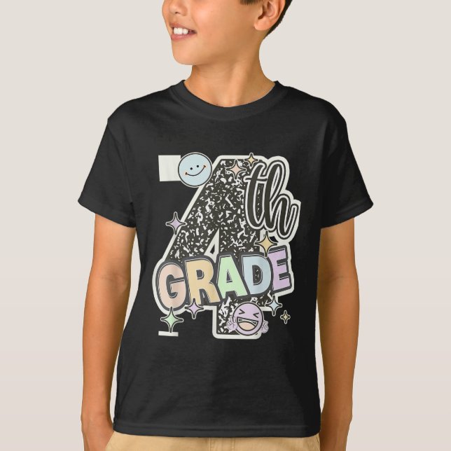 First Day Of Fourth Grade Composition Notebook Tea T-Shirt (Front)