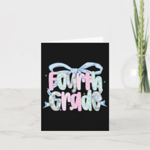 First Day Of Fourth Grade Floral Bundle For Teache Card