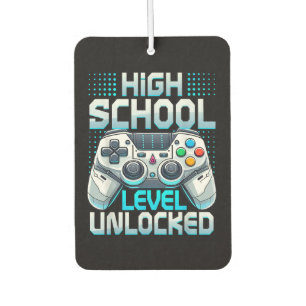 First Day of High School Level Unlocked Air Freshener