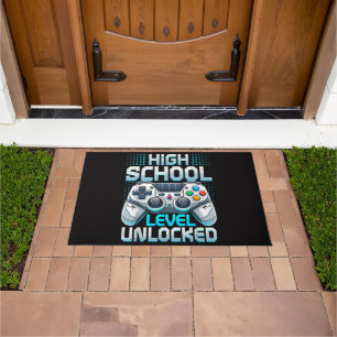 First Day of High School Level Unlocked Doormat