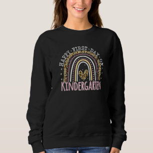 First Day Of Kindergarten Back To School Leopard Sweatshirt