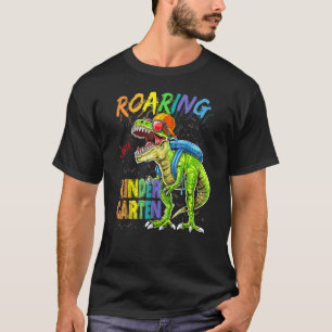 First Day Of Kindergarten Dinosaur Roaring Into Ki T-Shirt