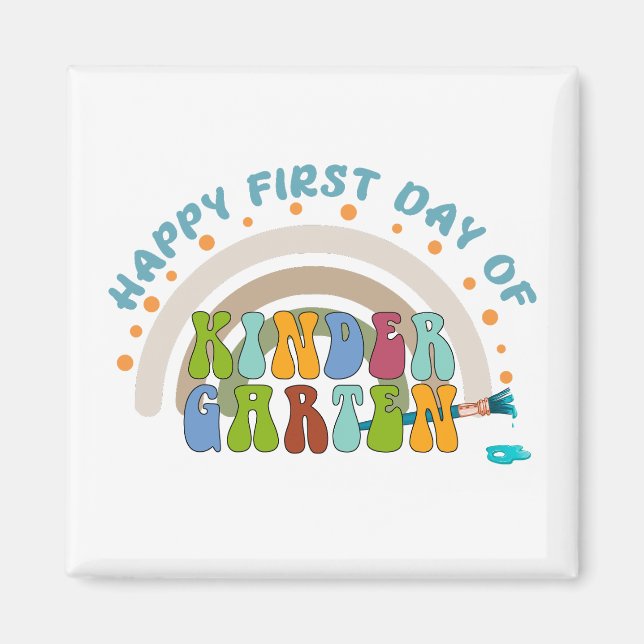 First Day of Kindergarten for Boys and Girls Magnet (Front)
