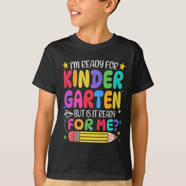 First Day Of Kindergarten Girls Boys First Day Of  T-Shirt (Front)