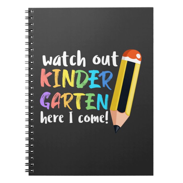 First Day of Kindergarten Kids Education Children Notebook (Front)