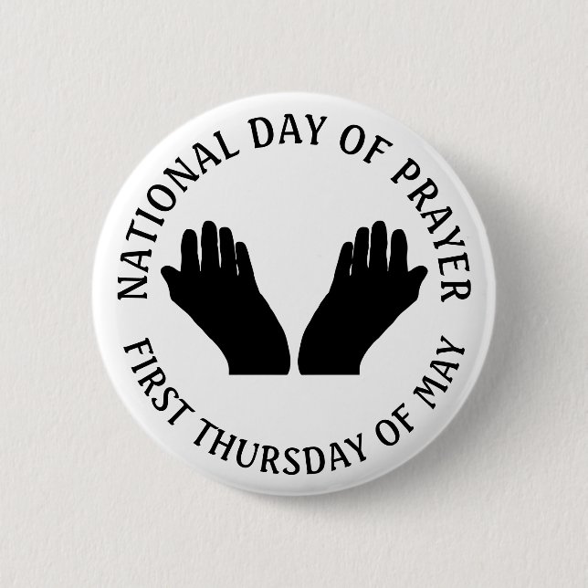 First Day of Prayer Religious Holiday Button (Front)