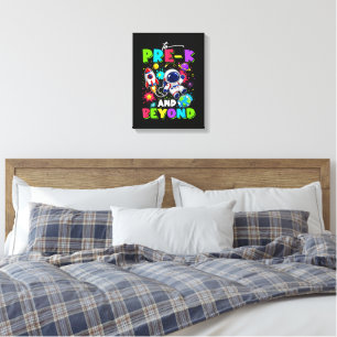 First Day of Pre-K Astronaut Space Back to School Canvas Print