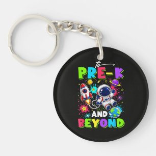 First Day of Pre-K Astronaut Space Back to School Keychain