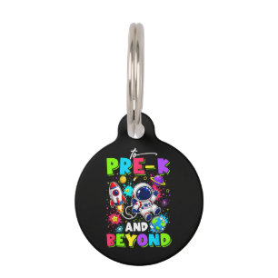 First Day of Pre-K Astronaut Space Back to School Pet Tag