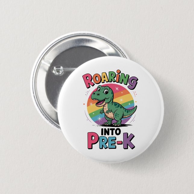 First Day of Pre-K Back to School  2 Inch Round Button (Front & Back)