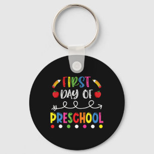 First Day of Preschool Back to School Teacher Stud Keychain