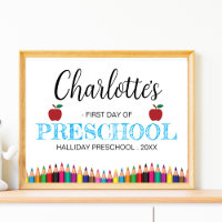 First Day of Preschool Minimalist Back To school