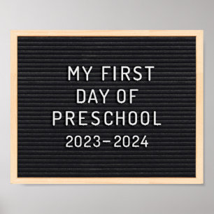 First day of Preschool sign First day of school