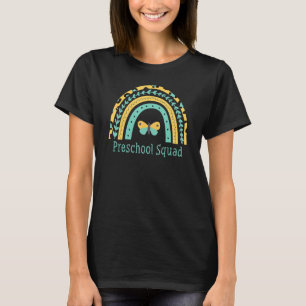 First Day Of Preschool Squad 2022 Rainbow Leopard  T-Shirt