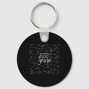 First Day Of School 10th Grade Square Root Of 100 Keychain
