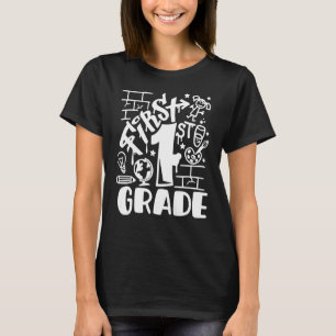First Day Of School 1st Grade Teacher Back To Scho T-Shirt