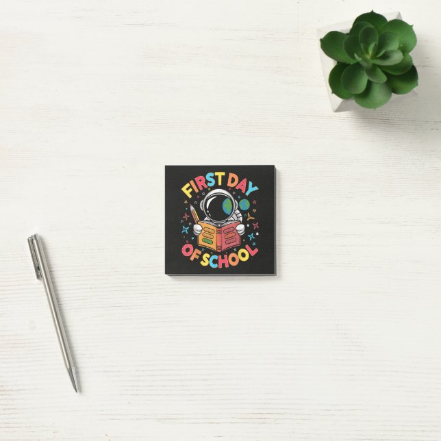 First Day of School Astronaut Space Back to School Post-it Notes (Office)