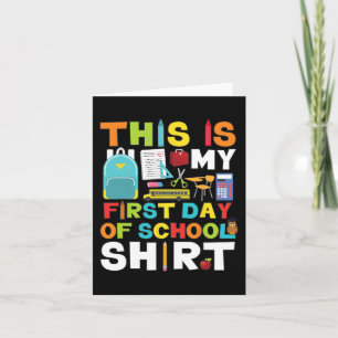 First Day of School Boys Girls Back To School Card