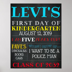 FIRST DAY OF SCHOOL CHART