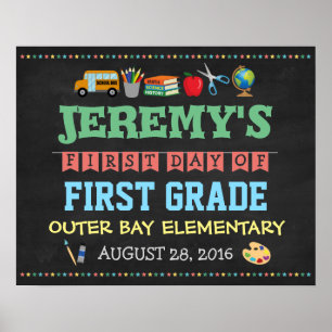 First Day Of School Children's Poster Photo Props