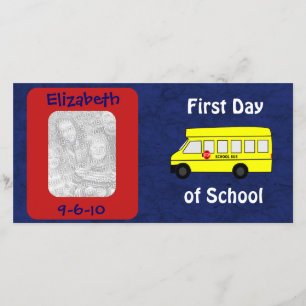 First Day of School Custom Photo and Date Announcement