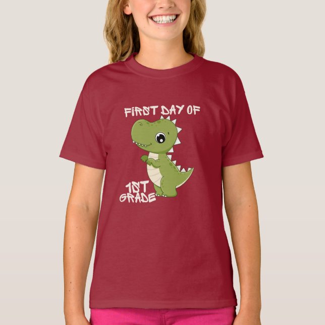 first day of school, first day of first grade T-Shirt (Front)