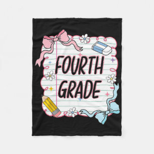 First Day Of School Girly Coquette1 Fleece Blanket