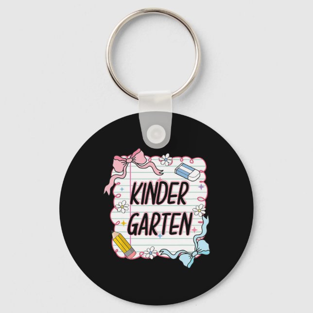 First Day Of School Girly Coquette3  Keychain (Front)