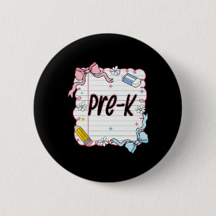 First Day Of School Girly Coquette 2 Inch Round Button