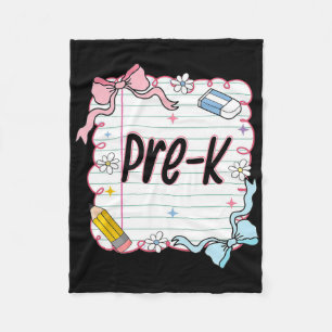 First Day Of School Girly Coquette Fleece Blanket