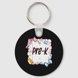 First Day Of School Girly Coquette Keychain
