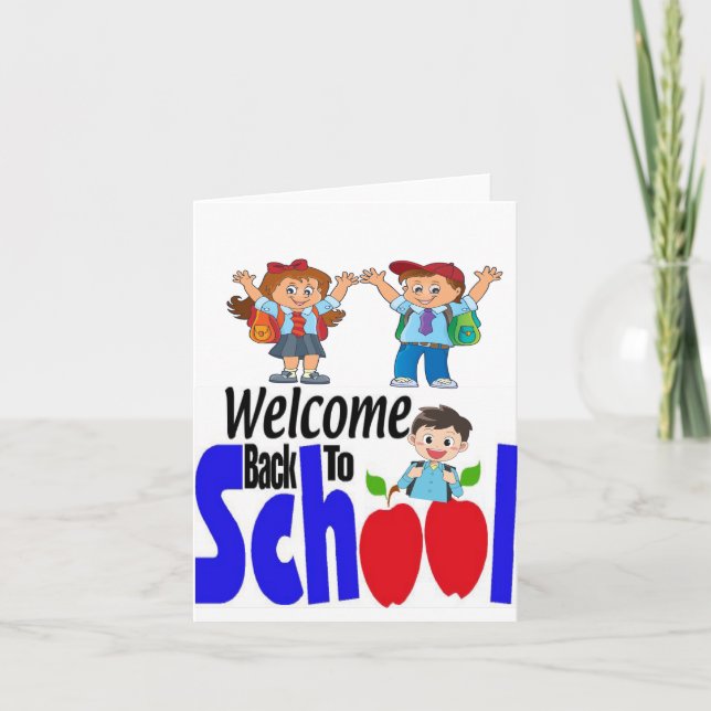 First Day of School Grade One Card (Front)