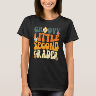 First Day Of School Groovy Little Second Grader 2n T-Shirt