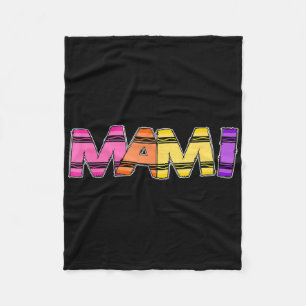 First Day Of School Kindergarten Crayon Mother Mam Fleece Blanket