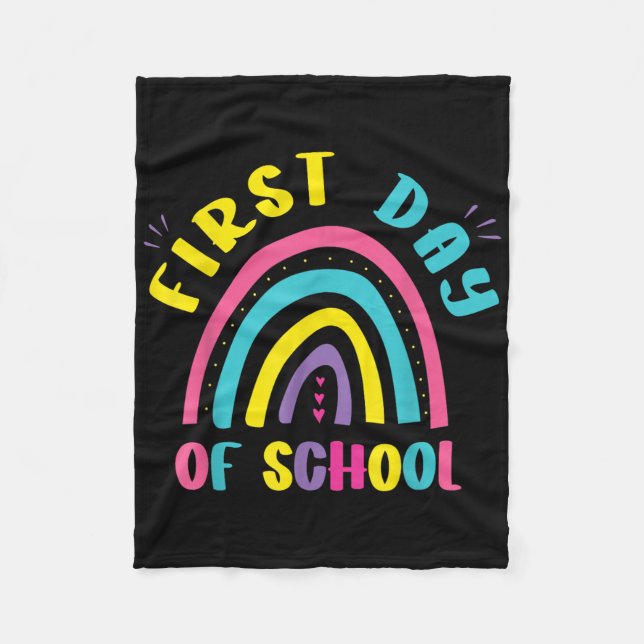 First Day Of School Kindergarten Prek Preschool Gi Fleece Blanket (Front)