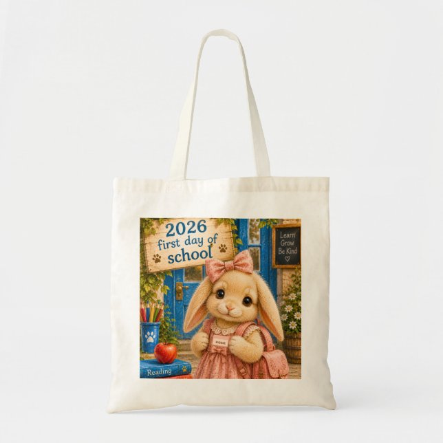 FIRST DAY OF SCHOOL MEMENTO TOTE BAG (Front)
