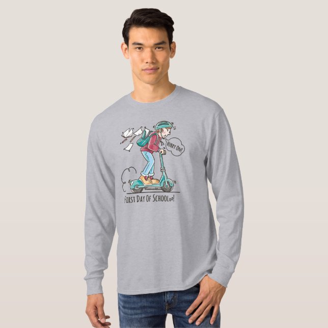 First day of School | Men's Long Sleeve T-Shirt (Front Full)
