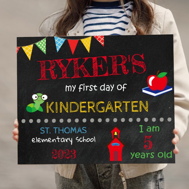 First Day Of School Name Details Age Date  Poster (Creator Uploaded)
