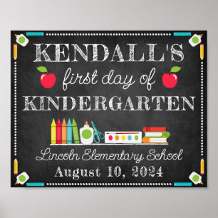 First Day of School Personalized Editable Sign