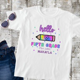 First Day of School Personalized Fourth Grade T-Shirt