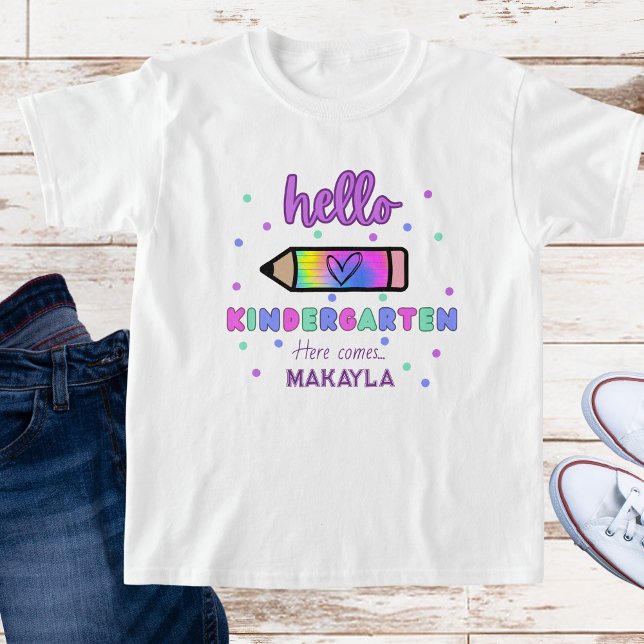 First Day of School Personalized Kindergarten T-Shirt (Creator Uploaded)