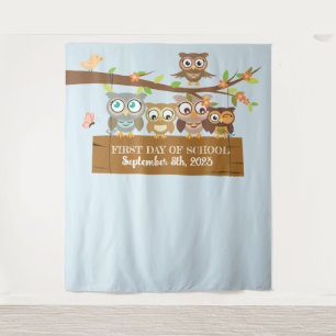 First day of School photobooth backdrop Tapestry