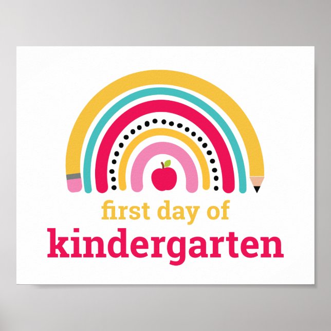 First Day of School Rainbow Sign (Front)